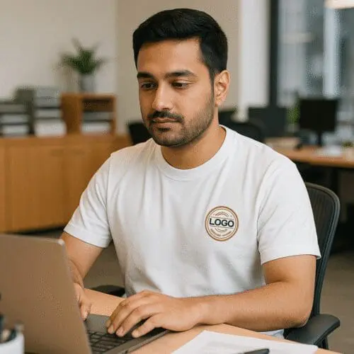 Round Neck Cotton T-Shirt - 180 GSM - Image 9