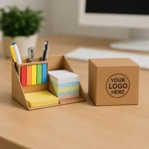 Desktop Cube with Sticky Notes and Writing Paper