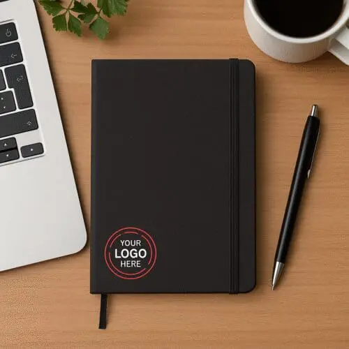black hardcover notebook
