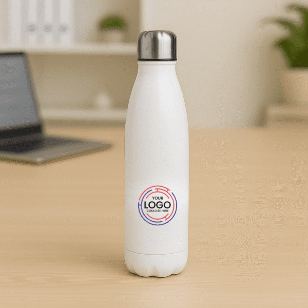 Premium Thermal White Drop Water Bottle - Image 1
