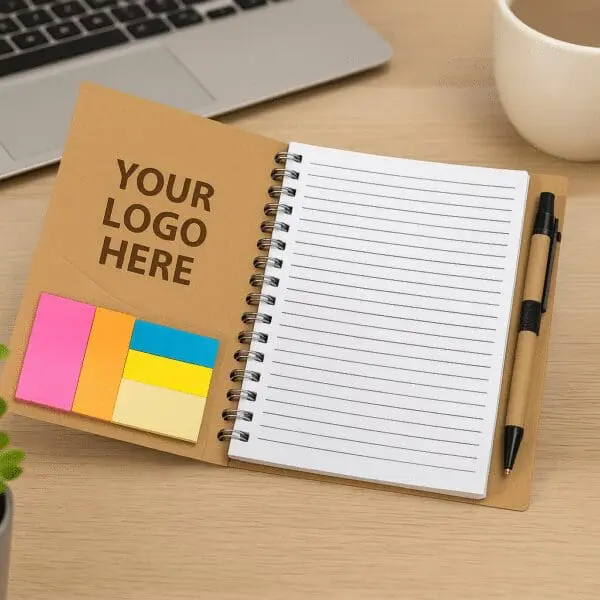 Writing Spiral Notepad with Pen & Sticky - Image 2