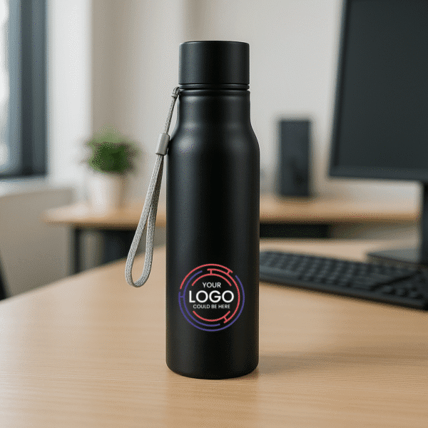 Classic Steel Water Bottle  - Black Matte - Image 1
