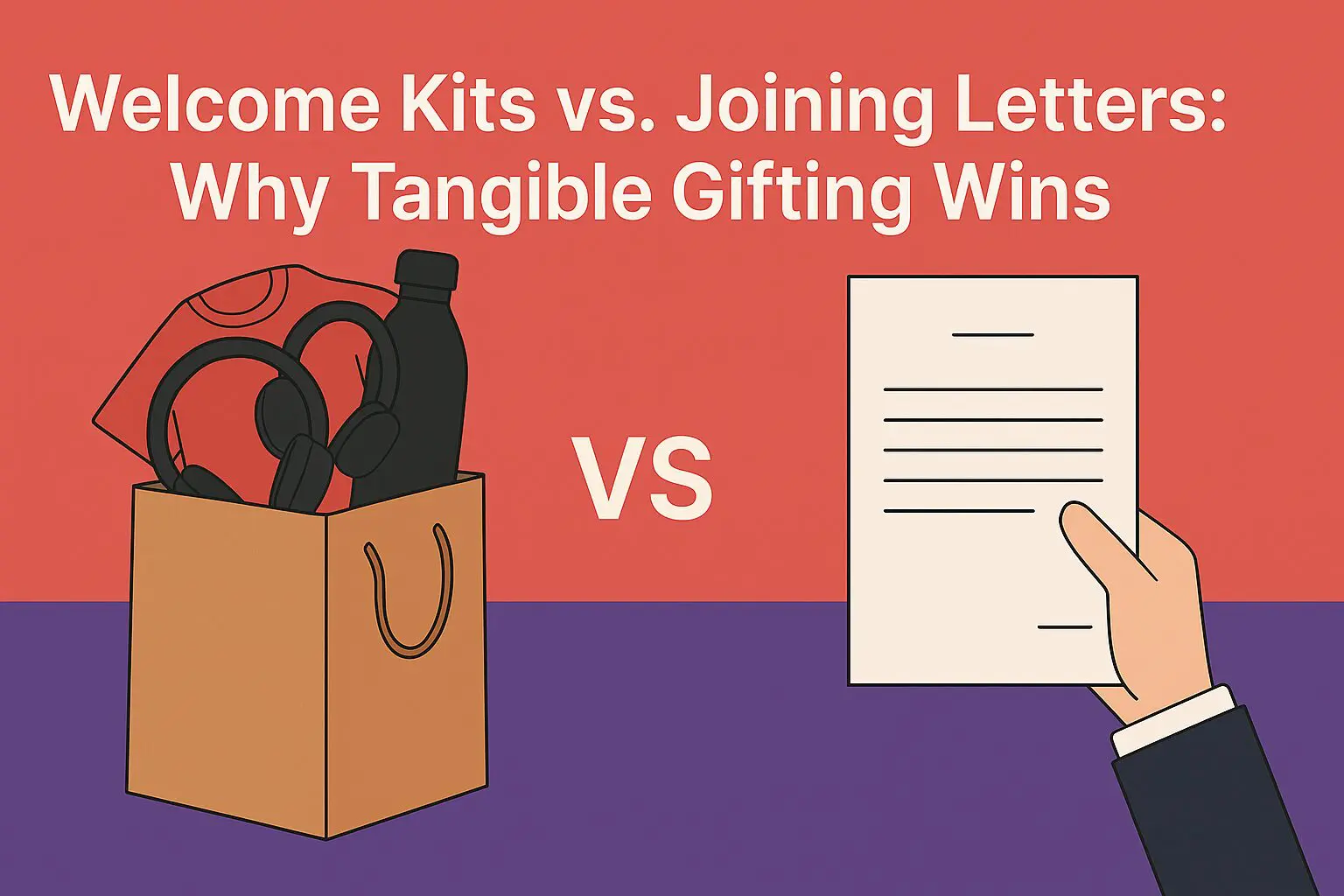 Traditional joining letters are no match for the modern employee welcome kit. Discover why brands across India are choosing curated kits over plain paper offers — powered by Printing Labs.