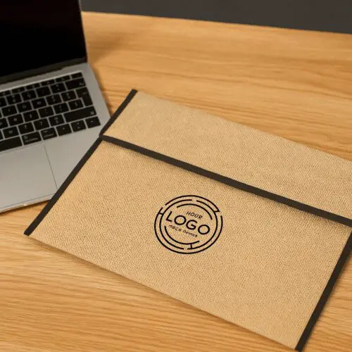 Eco-Friendly Soft-Bound Jute Folder – Customizable with Logo