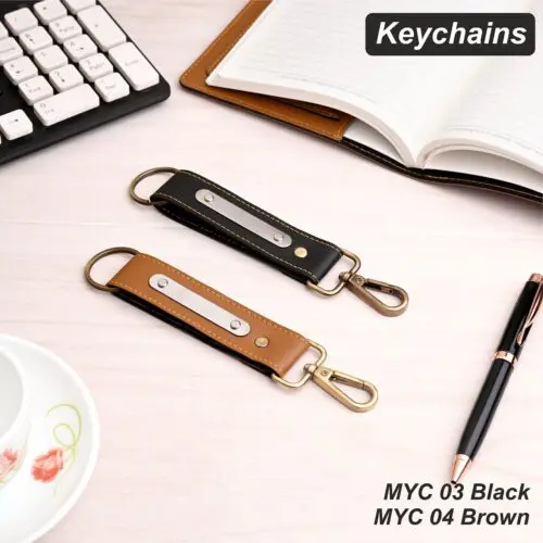 Premium Leather Keychain – Customizable with Logo - Image 2