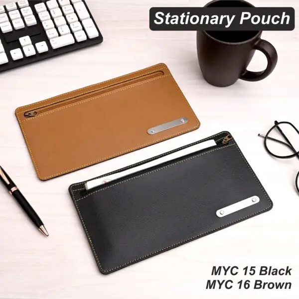 Executive Leather Stationery Pouch - Image 2