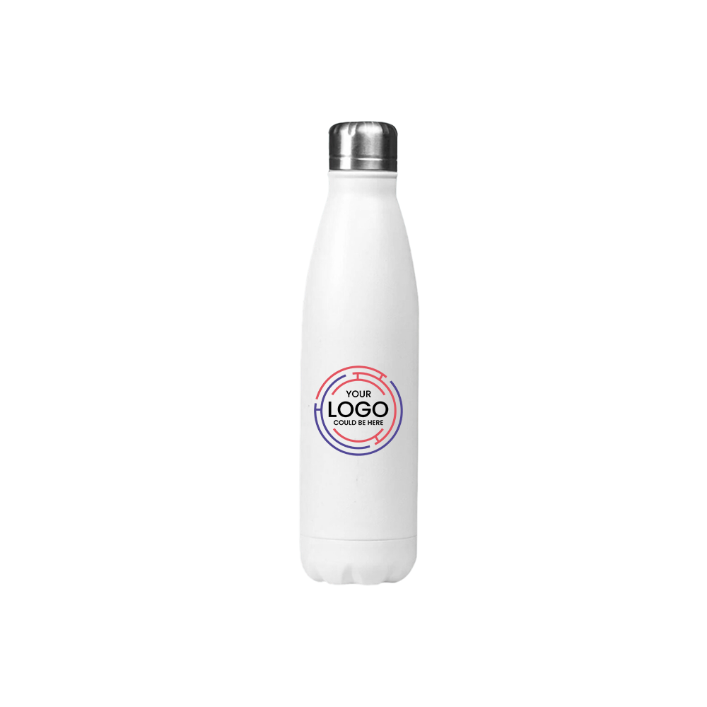 Steel water bottle white