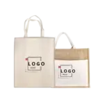 tote bag and jute bag set