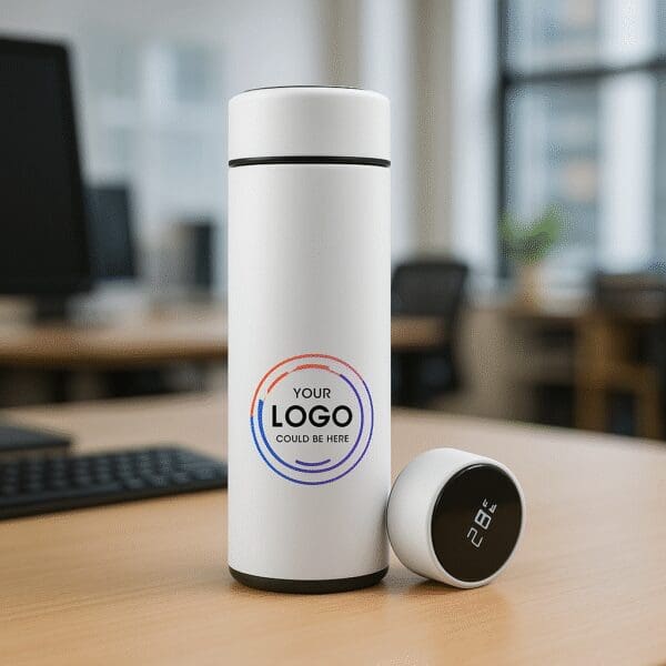 Smart Temperature Insulated Bottle - White - Image 1