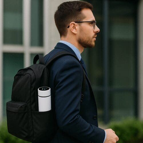 Smart Temperature Insulated Bottle - White - Image 3