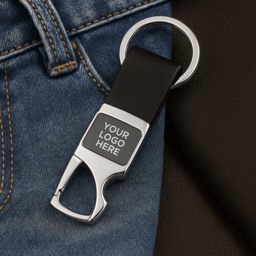 Premium Leather Metal Keychain