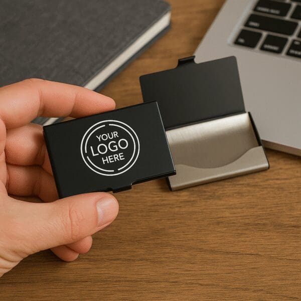 Premium Metal Business Card Holder -Slim - Image 1