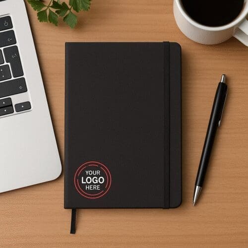 black hardcover notebook