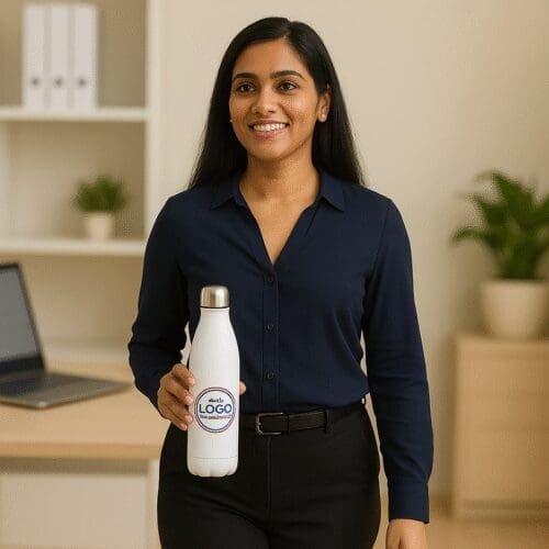 Premium Thermal White Drop Water Bottle - Image 2