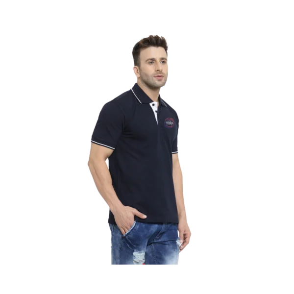 Cotton Polo t-shirt nevy blue