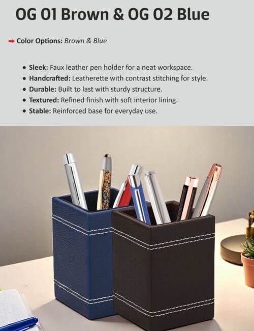 Leatherette Pen Stand - Image 2